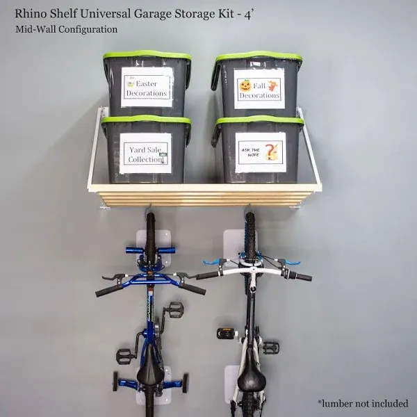 Rhino Shelf Universal Garage Storage Kit - 8 feet 8-ft Length x 33.5-in Depth 