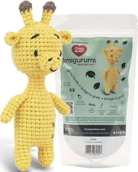 Red Heart Amigurumi Crochet Kit, Bridget The Giraffe, Size: One Size