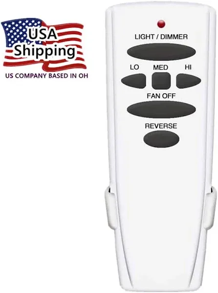 Hampton Bay Remote Control UC7078T with Reverse and Hampton Bay Logo