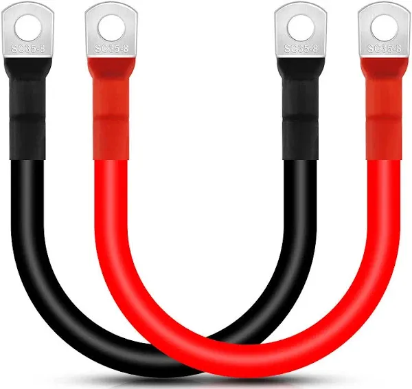 2 AWG Battery Cables for Solar, Power Inverter, Car, RV