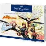 Faber-Castell Comic Illustration Set Comic Book Drawing Pens &amp; Coloring Pencils