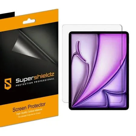 Supershieldz (2 Pack) Designed for iPad Air 13 inch (M2, 2024 Release) Screen Protector, [Tempered Glass] Anti Scratch, Bubble Free