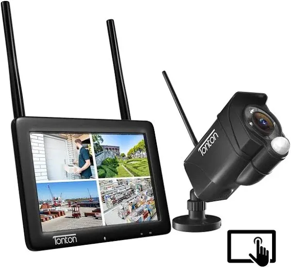 [2K&amp;2-Way Audio&amp;Floodlig<wbr/>ht] Tonton Portable LCD Security Camera System Wireless,