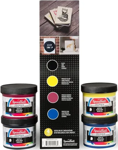 Speedball Oil Based Acrylic Set Screen Printing Ink, 4 oz Jar, Assorted Color