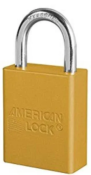 Master Lock A1106RED Aluminum Safety Padlock with 1/4" x 1-1/2" Shackle, 1-Padlock, RedMaster Lock A1106RED Aluminum Safety Padlock wi…