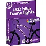 CosmicBrightz LED Bike Frame Rope Light, Purple - 6.5-Foot String Rope - Batt...