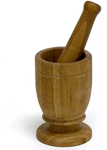 IMUSA Bamboo Mortar and Pestle