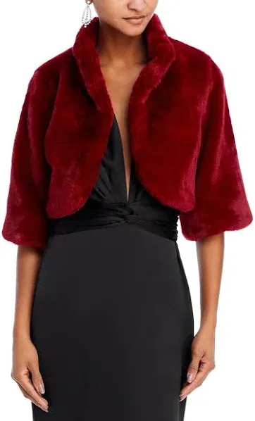 Betsey Johnson Faux-Fur Shrug