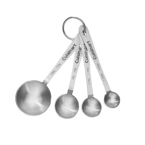 Cuisinart CTG-00-SMP Stainless Steel Measuring Spoons, Set of 4,Silver