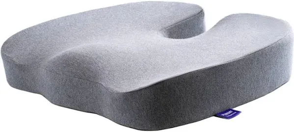 Gel Infused High Dense Memory Foam Seat Cushions for Office Chair, Car, Wheelchair-Coccyx Seat Cushion for Tailbone Pain Pressure Relief (Light Grey)