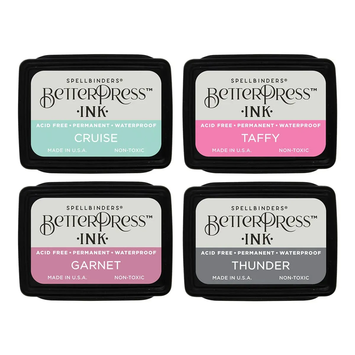 Jet Set BetterPress Ink Mini Set - 4 Pack | Spellbinders - Default Title - Spellbinders Paper Arts