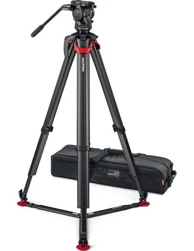 Sachtler aktiv6 Sideload System with flowtech75 Tripod  Ground Spreader