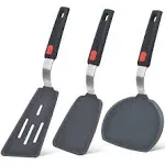 Silicone Spatula Turner Set of 3, Beijiyi 600°F Heat Resistant Cooking Spatulas for Nonstick Cookware, Large Flexible Kitchen Utensils BPA Free Rubber