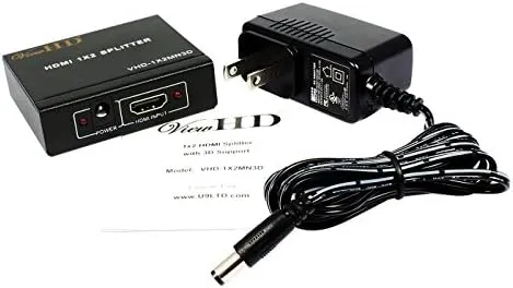 ViewHD 2 Port 1x2 Powered HDMI 1 in 2 Out Mini Splitter for 1080P & 3D