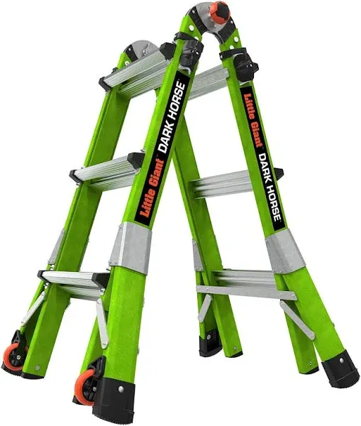 Little Giant Ladders Dark Horse 2 M13 13-ft Reach Type 1a- 300-lb Load Capacity Telescoping Multi-Position Ladder Lowes.com