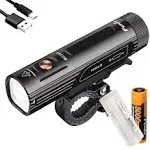 Fenix BC26R Rechargeable Bike Light, 1600 Lumens Super Bright with Dual Batteries and LumenTac Battery Organizer