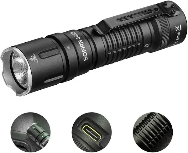 Reachareable Flashlights High Lumens, Sofirn SC33 Powerful Flashlights 5200 L...