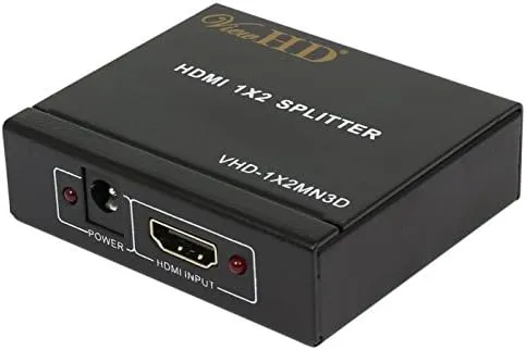 ViewHD 2 Port 1x2 Powered HDMI 1 in 2 Out Mini Splitter for 1080P & 3D | Model: VHD-1X2MN3D