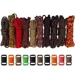 Paracord Planet 550lb Type III Paracord Combo Crafting Kits with Buckles