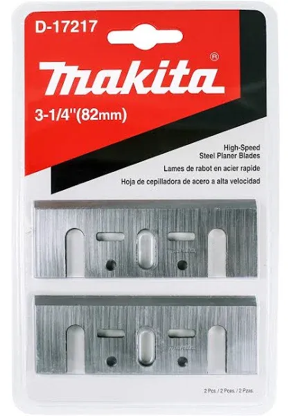 Makita 2 Piece - 3.25&#034; HSS Planer Blades Set For 3.25&#034; Planers - Fast Cutting...