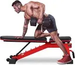 DERACY Adjustable Weight Bench for Full Body Workout, Incline and Decline Wei...