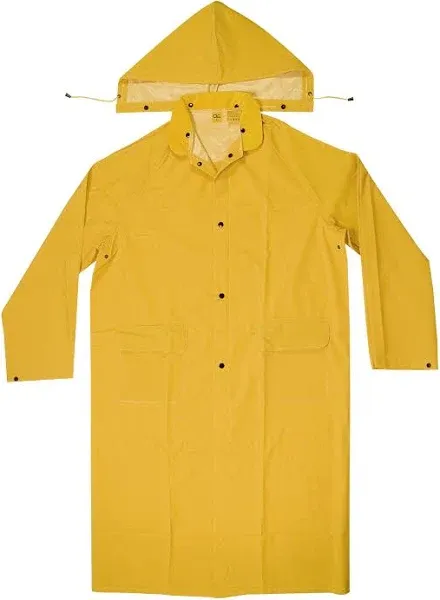 CLC Rain Wear R105L .35 MM PVC Trench Coat, Large, Yellow