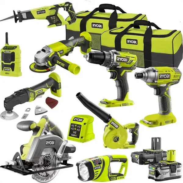 Ryobi 18-Volt Lithium-Ion Cordless Combo Kit