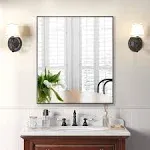 Bonverre 20 x 30 inch Rectangle Wall Mirror, Aluminum Frame Rectangular Mirror for Bathroom, Vanity, Bedroom, Living Room, Entryway, Wall Mounted