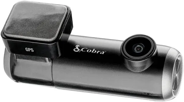 Cobra Smart Dash Cam (SC 100) - Full HD 1080P Resolution, Built-in WiFi & GPS, 140 Degree View, Live Police Alerts, Incident Reports, Emergency Mayday, Drive Smarter App, 8GB SD Card Incl., black