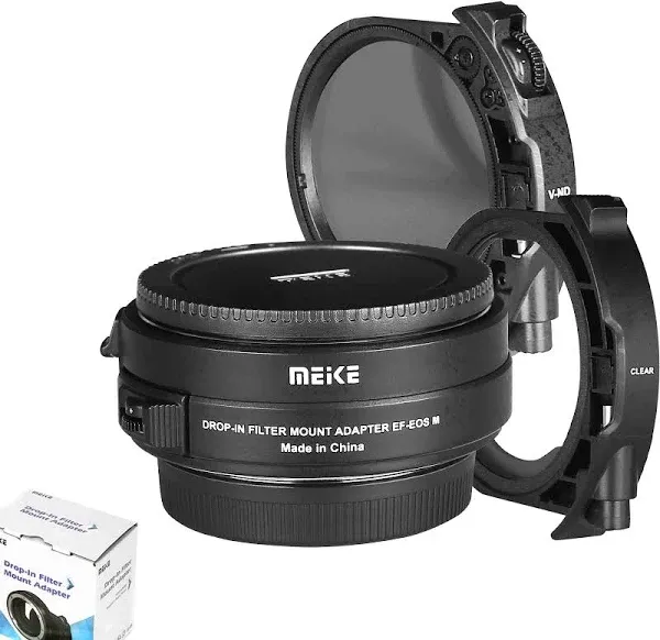 Meike Lens Adapter for EF-Mount to Canon EF-M-Mount Camera with Drop-In Filters