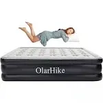 OlarHike Inflatable Queen Air Mattress with Built in Pump,18" Elevated Durable Mattresses for Camping,Home&Guests,Fast&Easy Inflation/Deflation