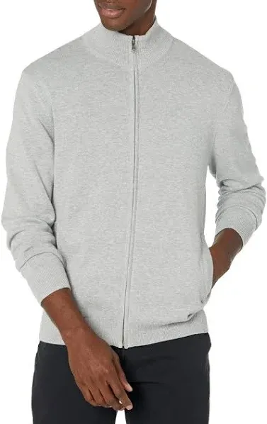 Amazon Essentials Men's Full-Zip Cotton Sweater