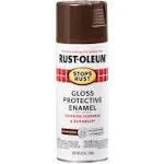 Rust-Oleum 12 oz Stops Rust Protective Enamel Spray Paint - Gloss Leather Brown