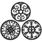 Silicone Trivet Mat - Hot Pot Holder Pads for Table &amp; Countertop 1-black 