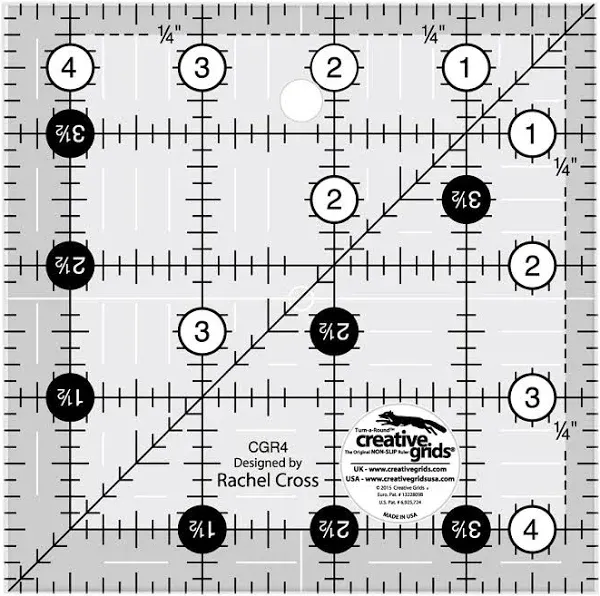 Creative Grids Quilt Ruler 4-1/2 Square CGR4