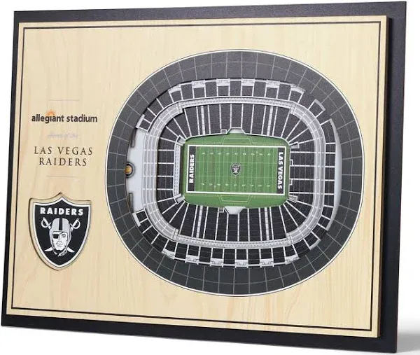 YouTheFan NFL 5-Layer Stadiumview 3D Wall Art Las Vegas Raiders