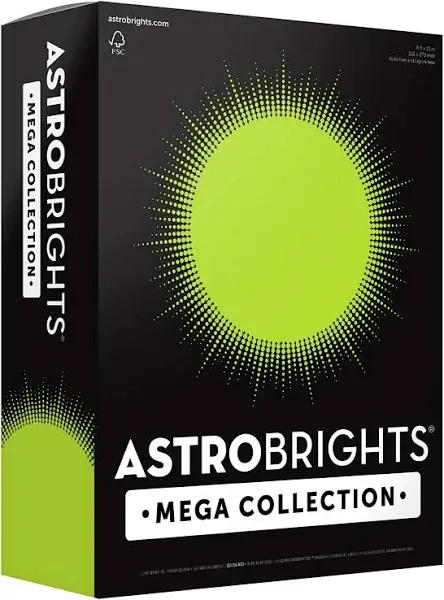 Astrobrights Mega Collection, Colored 625 Count (Pack of 1), Bright Yellow 