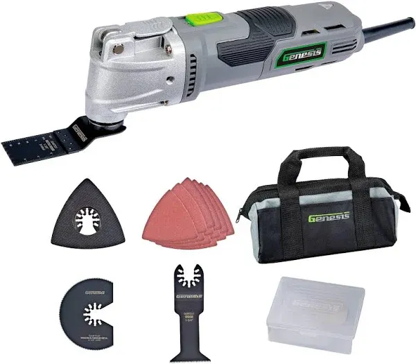 3.5 Amp Oscillating Multi-Tool Kit with 3.7° Oscillation Angle, 6 Variable-Sp...