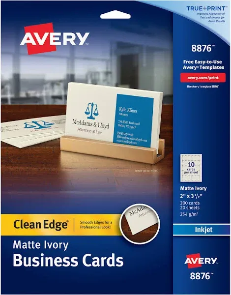 Avery Printable Business Cards for Inkjet Printers