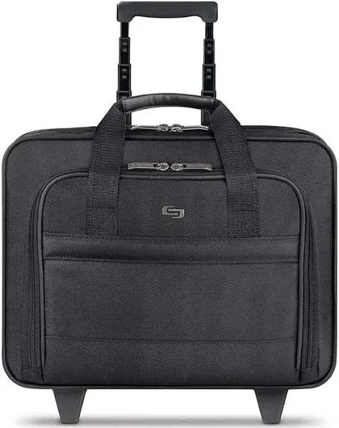 Solo Carnegie Rolling Laptop Bag, Black