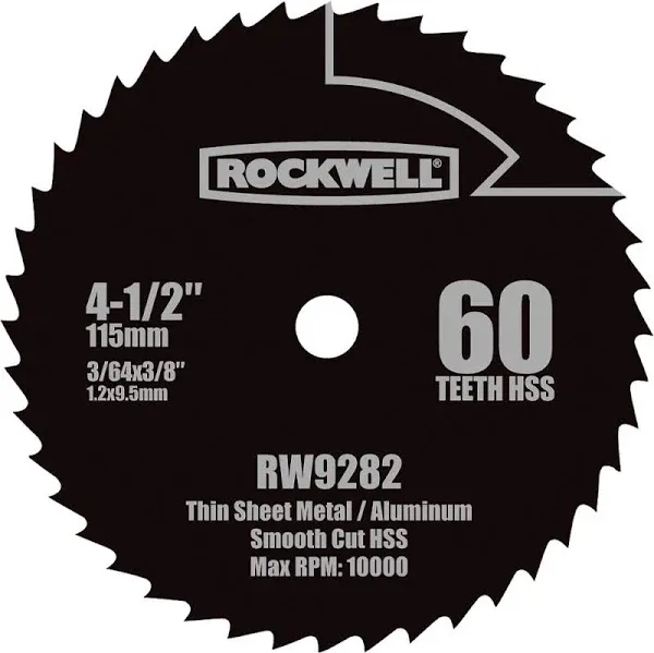 Rockwell RW9282 High Speed Steel Saw Blade, 4-1/2&#034;