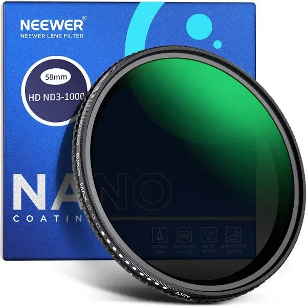 NEEWER 72mm Variable ND3-ND1000 Filter with HD Optical Glass Water Repellent