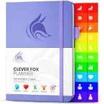 Clever Fox Planner – Undated Weekly & Monthly Planner for Productivity, Time Management & Goals – Organizer Journal – A5 (Lavender)