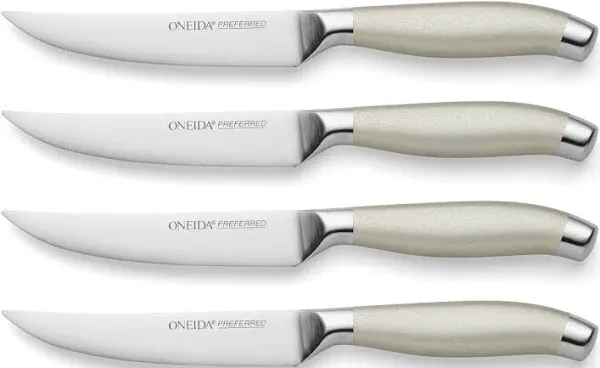 Oneida Preferred S/4 Steak Knives, 0.90 LB, Metallic