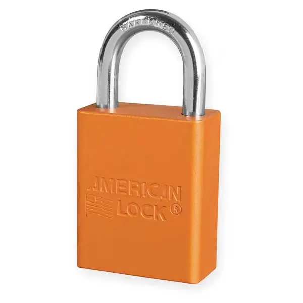 Lockout Padlock, KD, Orange, 1-7/8"H