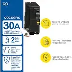 SCHNEIDER ELECTRIC Miniature Circuit Breaker 120/240-Volt 30-Amp QO230GFI H361Nrb with Special Paint