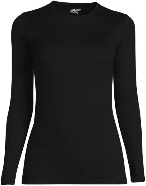 Lands' End Women's Baselayer Cozy Thermaskin Crewneck Top