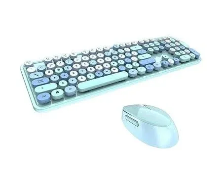 Mofii Sweet Keyboard Combo Mixed Color 2.4g Wireless Keyboard Set Circular Suspension Key for PC Laptop