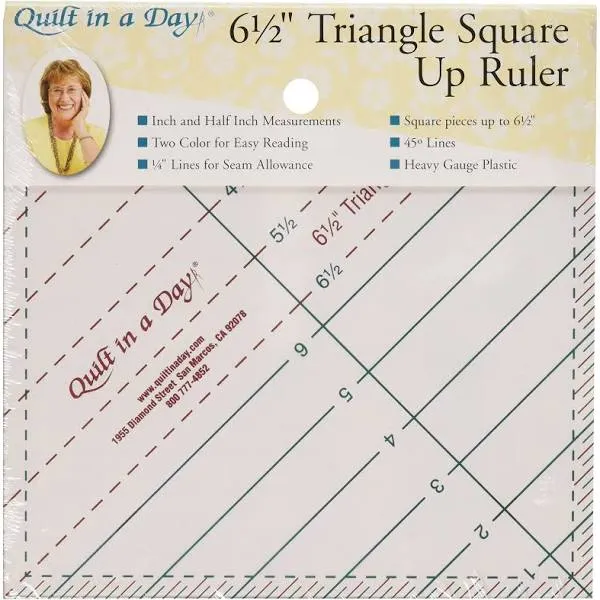 Quilt in a Day - 6.5&#034; Triangle Square Up Ruler - B7