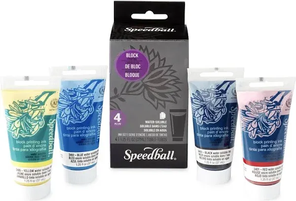 Speedball Basic Block Printing 4-Color Kit